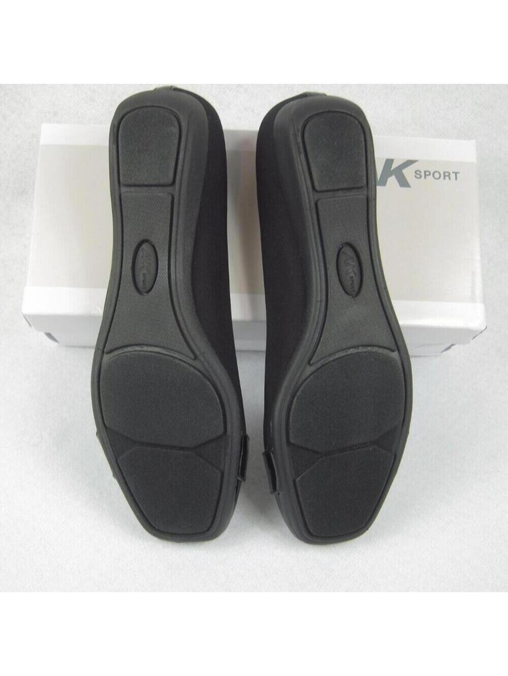 Anne Klein Womens 8 Black Ballet Flats Ursala Square Cap Toe Buckle NEW IN BOX - Picture 8 of 9